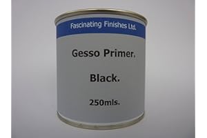 Fascinating Finishes Ltd 1 x 250ml Black Gesso Primer For Oil/Acrylic Paints. For Canvas Wood Card