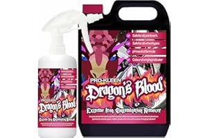 Pro-Kleen Dragon's Blood Extreme Iron Contamination Fallout Remover - Safe for use on all Wheel Types(6L) Super Concentrated, Fast Acting Alloy Wheel Cleaner - Safe on all Paintwork, Glass and more