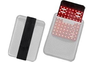 Hello Face Cinturón Desmontable con Terapia de Luz Roja, con Tecnología TriChip™, Infrarrojos 660nm y 850nm para Espalda, Piernas, Cintura y Cuello, Dispositivo LED Ligero con Control Remoto