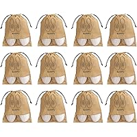 Beddify Non Woven Shoe Bags (Set of 12) (Beige_BDST12SHOECVBEIGE)