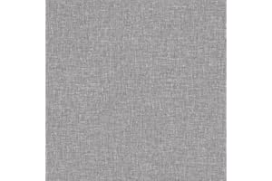 Arthouse Mid Grey Textured Linen Wallpaper - Subtle Sheen Bounces Light Back Into The Room - Designed to Look Like Fabric - Feature Wall or All Over - Great Wallpaper Choice for Any Room - 676007