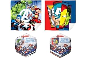 ‎DAMALOO damaloo 2er Set Avengers Zauberhandtuch Kinder Mitgebsel Kindergeburtstag Junge - Komprimierte Handtücher als Gastgeschenke Set für Party - Gepresstes Handtuch Magic Towel Kinder Geburtstag