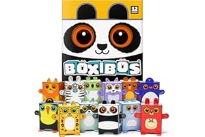 Box Buddies Boxibos Animals - Pack of 12 Mini Box Animals - Paper Craft for Kids, Party Bag Fillers, Pocket Money Toys