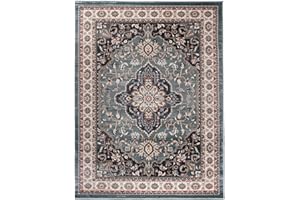 ‎MAZOVIA Carpeto Traditioneller Orientalischer Teppich - Kurzflor - Weicher Teppich Perser für Wohnzimmer Schlafzimmer Esszimmer - ÖKO-TEX Zertifiziert - AYLA - 180 x 250 cm - Blau