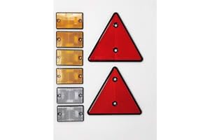 BITS4REASONS MAYPOLE NEW MODEL FULL CARAVAN TRAILER HORSE BOX SAFETY REFLECTOR KIT SELF ADHESIVE AND BOLT OPTION ON SIDE & FRONT UNITS - MADE IN ENGLAND