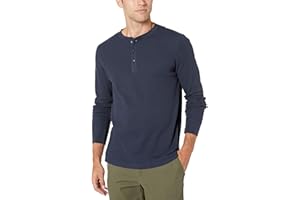 Amazon Essentials Hombre Camiseta Henley de Panal de Abeja de Manga Larga con Ajuste Normal