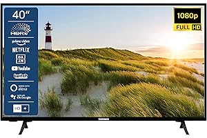 TELEFUNKEN XF40SN550S 40 Zoll Fernseher/Smart TV (Full HD, HDR, Triple-Tuner) - Inkl. 6 Monate HD+ [2023], Schwarz