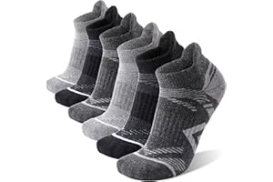 ANTSANG 6 Pares Calcetines Tobillo Lana Merino Senderismo Carrera Gruesos Acolchados Transpirables Hombre Mujer