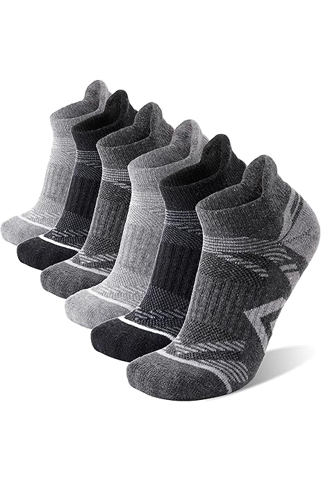 Calzini Trekking Unisex 6 Paia - Cotone Sportivi Traspiranti Per Running, Bianco E Nero - Foto 10