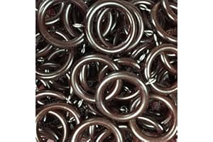 QPC Direct Extra Strong Unbreakable Curtain Rings for 28mm Wood Poles (Walnut, 24)