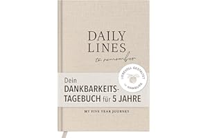 ‎KIND OF HAZEL kind of hazel® Dankbarkeitstagebuch und Achtsamkeitstagebuch für 5 Jahre im One Line a Day Format für tägliche Reflexion und liebevolle Routinen, ein sanfter Begleiter, Soft Beige