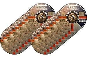 QUANTEX Pack of 20 Cutting Disc Diameter 125 mm x 1 mm for Angle Grinders Stainless Steel Disc Stainless Steel Metal