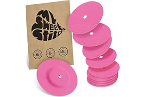 MySweetStitch | Plaster do sensora Freestyle Libre 1 & 2 z otworem wentylacyjnym | Wodoodporny i przyjazny dla skóry (10 sztuk) | okrągły | na zewnątrz: Ø 65mm, wewnątrz Ø 6mm | Różowy