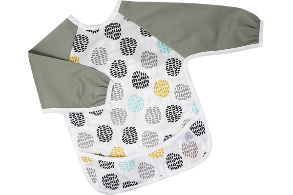 ZENBÉBÉ Bavoir bébé Manches Longues pour garçons et filles - Smock imperméable coloré pour tout-petits Etanches Blouse Peinture Enfant Tablier d'Alimentation 1-2.5 ans