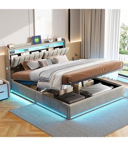 KecDuey Gestoffeerd bed, 140 x 200 cm, tweepersoonsbed