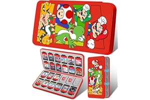Koecya for Nintendo Switch Game Case with 24 Game Holder Slots and 24 SD Micro Card Slots for Nintendo Switch/Lite/OLED,Cute Cartoon Games Cartridge Cases for Boys Kids Girls Kawaii Storage Box Mali