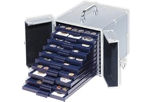 Leuchtturm 315842 Valise en Aluminium Cargo S 10 - Valise pour 10 Monnaies Smart - 203 x 213 x 280 - argenté