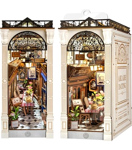 Book Nook Kit TOPBSFARNY Doe-het-zelf Miniatuurhuis-knutselset Met Meubels Voor Volwassenen, Kerstdecoratie, Halloween, Cadeaus Voor Familie Of Vrienden (zonder Stofhoes DIY Miniatuur Huis Magic House Miniaturen Project