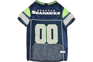 Pets First NFL Seattle Seahawks Dog Jersey, Size: XX-Large. Best Football Jersey Costume for Dogs & Cats. Licensed Jersey Shirt.