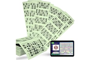 DECEVI Cartones de Bingo Troquelados Verde de 90 Bolas Reutilizables + Juego de Bingo Online Gratuito | Cartones sin repertir | Juegos de Mesa, Juego en Familia, Navidad (300)
