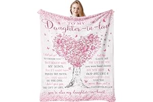 ‎JINMAPLE Schwiegertochter, Geschenke für Schwiegertochter, Decke, 150 x 130 cm, Schwiegertochter, Geburtstagsgeschenke für zukünftige Schwiegertochter, Hochzeitsgeschenke, einzigartig, beste Schwiegertochter,