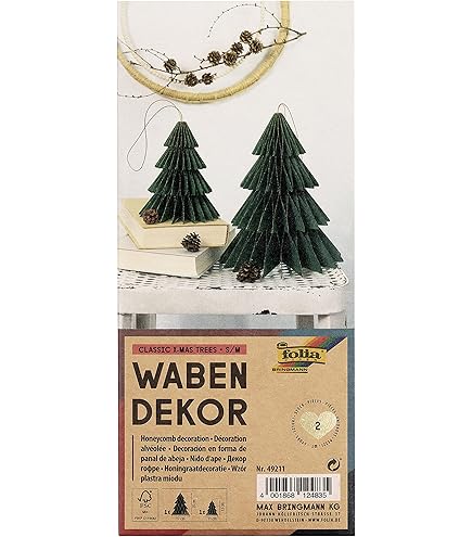 House of Seasons Decoratie Kerstboom - H212 x 120 cm - Papier - Groen | Leen Bakker