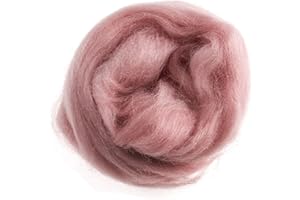 Trimits Natural Felting Roving Wool, Baby Pink, 10 g