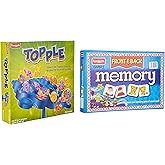 Funskool Games - Topple & Family, 2-4 Players, 6 & Above & Games - Memory Front and Back, Educational Matching Picture Game f