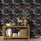 Koyu Lotus &Ccedil;i&ccedil;ekleri Duvar Kağıdı, Kendinden Yapışkanlı &Ccedil;ok Ama&ccedil;lı PVC Folyo, DIY Duvar Kağıdı (66x66 cm)