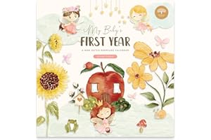 BRIGHT DAY CALENDARS Baby's First Year Calendar by Bright Day - 1st Year Tracker - Journal Album To Capture Precious Moments - Milestone Keepsake For Baby Girl or Boy, Fairy