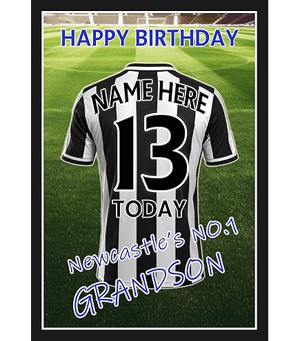 Newcastle Unted Brthday Card | Football Card | Personalsed Card - View #8