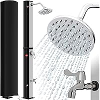 KESSER® Solardusche 40 Liter Solar Gartendusche | warmes Wasser | max. 60°C | Inkl. Schutzhaube | ohne Stromanschluss | Poold