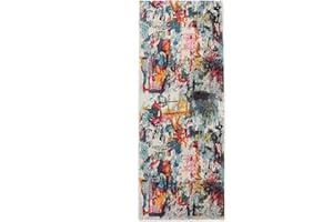 RugVista Leloudo, Alfombra Moderna, Pelo Corto, 80 x 200 cm, Rectangular, Calidad cert. Oeko-Tex Standard 100, Polipropileno, Pasillo, Dormitorio, Cocina, Salón, Comedor, Despacho, Multicolor