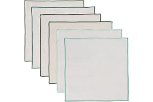 Hell Blues Pure Linen Pocket Square with Embroidered color edge Classic Gentlemen accessories for Men Suit