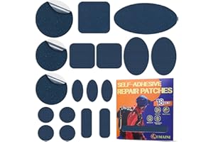 umaini Patch Réparation Doudoune, Tissu Autocollant Reparation en Nylon, Patch Autocollant Textile imperméable, Kit de Réparation de Doudoune pour Vestes, Tente, Sacs à Dos