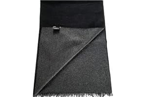 PB Pietro Baldini Sciarpe bicolori reversibili in seta per uomo e donna - Sciarpa e scialle per l'autunno e l'inverno - 30 x 180 cm