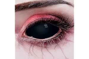 aricona Kontaktlinsen: Czarne soczewki kontaktowe Sclera 22 mm - zestaw 2 szt