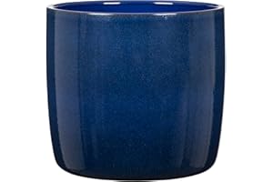 Scheurich Solido, Pot de Fleurs en céramique, Couleur Bleu Mystique, diamètre 24,1 cm, Hauteur 21,9 cm, 8,2 l Vol.