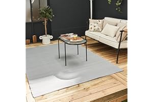 THE RUGS Urban Collection Outdoor Rug - Easy to Clean, Waterproof Plastic Outdoor Rugs for Garden, Patio, Balcony, Camping - Contemporary Plastic Straw Rug - Mono Grey, 150x220cm