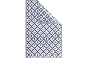 JEMIDI Zewnętrzny dywan duży nadruk niebieski 120 cm x 180 cm