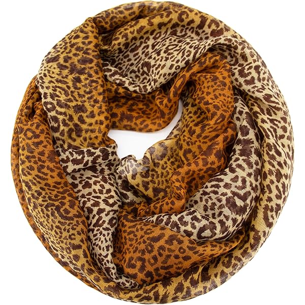 Leo Leopard Loop Sciarpa In Misto Seta Con Stampa Animale, Panno - Foto 9