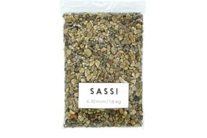 Landare Sassi 1,8Kg - Sassolini Decorativi per Vasi - Sassi Decorativi per Vasi - Sassolini per Acquario - Ciottoli Decorativi per Vasi - Ciottoli Giardino - Ciottoli per Aiuole (6-10 mm)