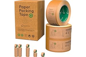Pandabode Kraft Paper Packing Tape 48mm x 50m | Brown Paper Tape for Strong Parcel Packaging | 1/3/6/12 Pack | Recyclable & Eco Friendly (3)