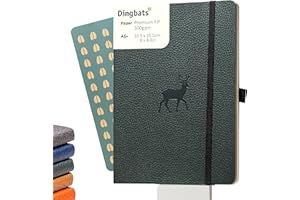 DINGBATS* NOTEBOOKS Dingbats* - Taccuino a Righe A5 - Copertina Morbida - Pagine Spesse Perforate - Esperienza Versatile, Pelle Vegana, Segnalibro, Portapenne