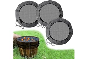 ISPARBOX 3 Pièces Filet pour Citerne De Pluie Housse pour Tonneau De Pluie avec Cordon De Serrage Réglable Filet Citerne Eau de Pluie Filet de Protection Contre Les Moustiques et Les Feuilles