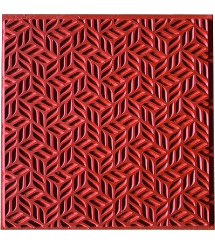 Plaques à Texture CERNIT 9x9cm - Pour Pâte à Modeler Polymère - Effets Reliefs Spirales - Caoutchouc Latex