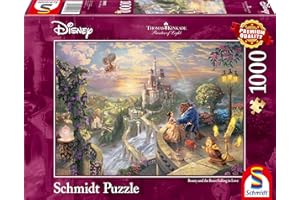 Schmidt Spiele 59475 – Thomas Kinkade, Disney, la Bella y la Bestia, Rompecabezas, 1000 Piezas, Exclusivo en Amazon