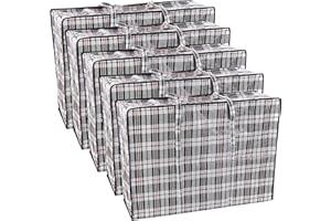 Avlash® Extra Large Waterproof Moving Bags, Reusable Laundry Storage Bags (Pack of 5) with Zipper and Strong Handles, (Random Colours)