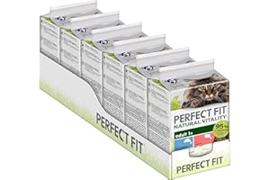PERFECT FIT Natural Vitality Lot de 6 sachets pour Chat avec Poissons de Haute mer et Saumon 6 x 50 g