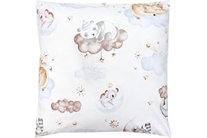 TupTam Federa per Cuscino con Motivi per Bambini per la Camera dei Bambini Neonati, Animali sulle nuvole, 40 x 60 cm